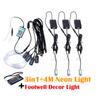 Car Ambient Light  Led Floor Foot Lamp Wireless RGB Interior Acrylic Neon Optical Fiber Strip Remote APP Bluetooth