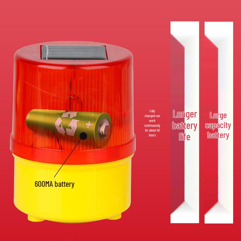 Solar Flashing Warning Light for Construction and Marine Barriers