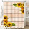 Modern Farmhouse Style Sunflower Bath Shower Curtain Waterproof Polyester Fabric Decorative Printing For Bathroom Accessories Se