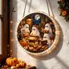 Indoor Outdoor Holiday Display Halloween Acrylic Puzzle Sun Catcher, DIY Spooky Suncatcher Kit, Party Hanging Adornments Gothic Stained Glass