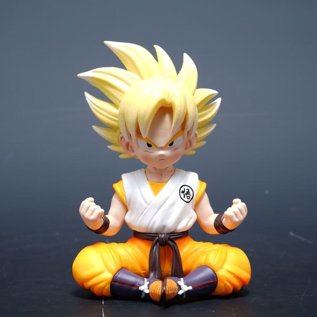 Anime Dragon Ball Figure Super Saiyan Sitting Posture Son Goku Action Figures PVC Statue Collectible Model Toys  Decoration Gift