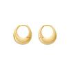925 Silver Needle Golden Round Earrings Elegant Silver Ear Buckles Brilliant Circle Earrings  Daily