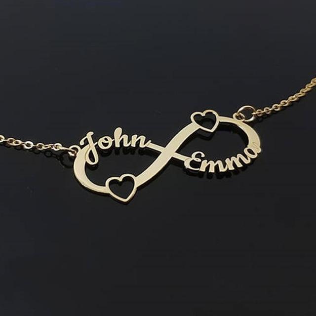 Nextvance Stainless Steel Custom Name Couple Necklaces Personalized Infinity Pendant Pendant Necklace Jewelry Best Friend Giveaway GiftFashion Pendant