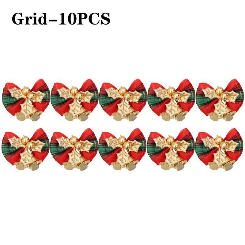 1-100 Stück Weihnachten Mini Schleife mit Schellen Schleife Hängende Ornamente Weihnachtsbaum Girlandendekoration Feiertagsparty Zubehör