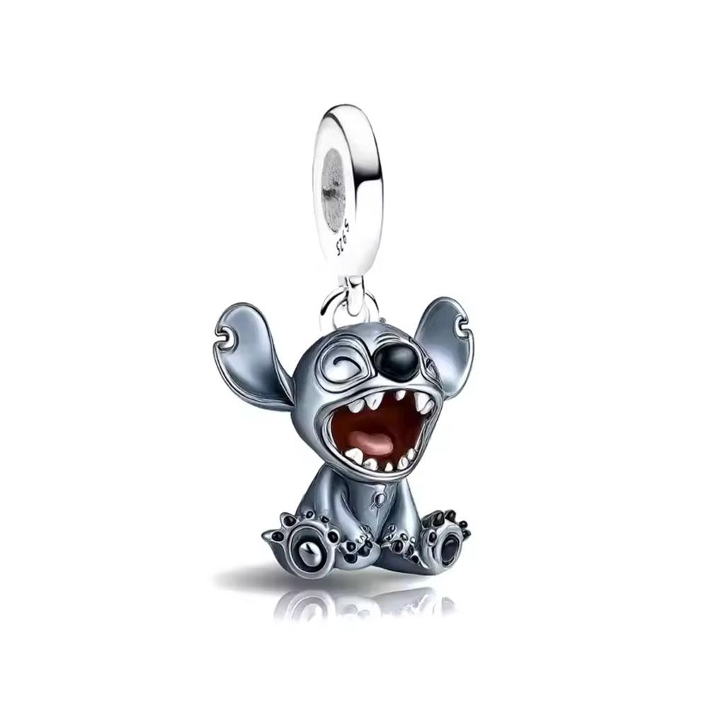 Nuovo Pendente Elefante in Argento 925 Accessori Gioielli Fai da Te Adatto per Bracciale Europeo Palloncino Cane Rana Orso Macchina Cane Topo