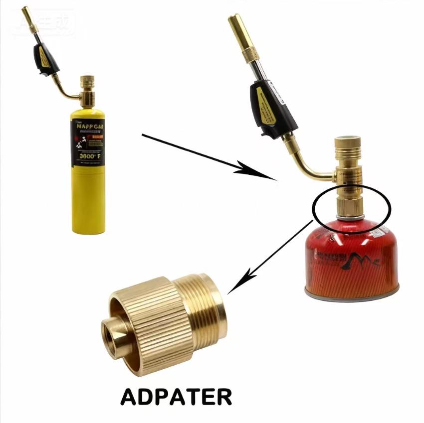 Flat Gas Canister Adapter for Outdoor Stove - Compatible with Propane & MAPP Gas