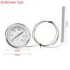 304 Stainless Steel Pizza Oven Electric Oven Bread Kiln Pointer Temperature Display 0-600 Degrees Pizza Stove Temperature Gauge