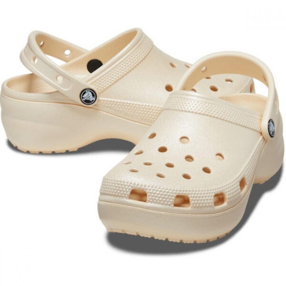 

Crocs Slipper Sandals Tqj 208590 108 Classic Platform Shimmer Clogs 220