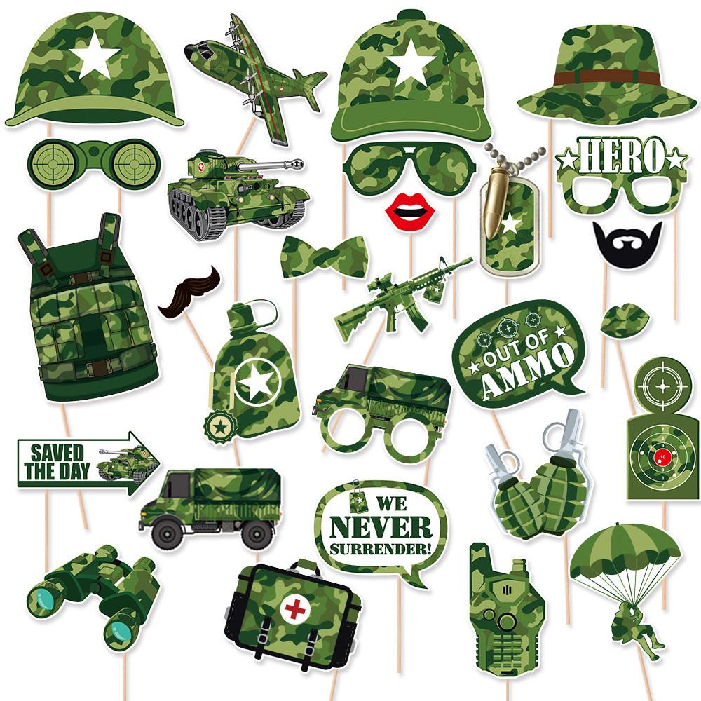 Photo Theme Military Props Party Decorations For Kids Event Birthday