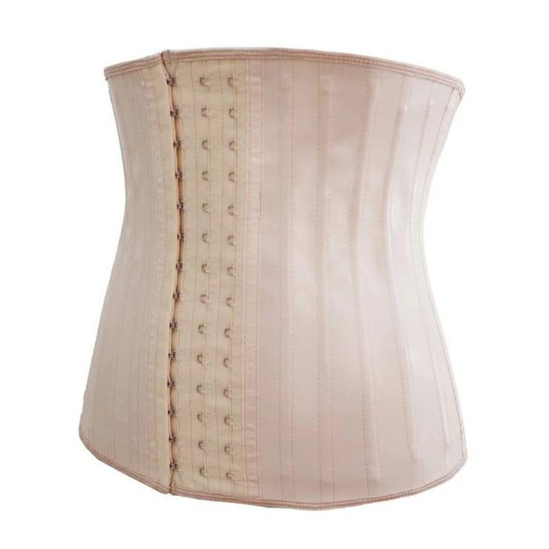 25-Bone Matte Latex Waist Trainer Rubber Shapewear Waist Cincher Sports Abdominal Belt