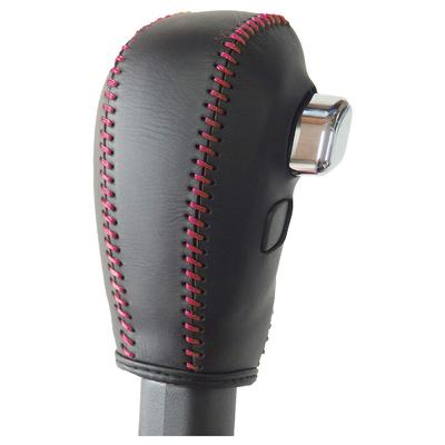 Tricolore Exchange DIY Shift Knob Leather Wrap Kit for Toyota Roox eK Wagon and eK Cross Black Leather and with Red Stitching (B44-48), (B33/36),