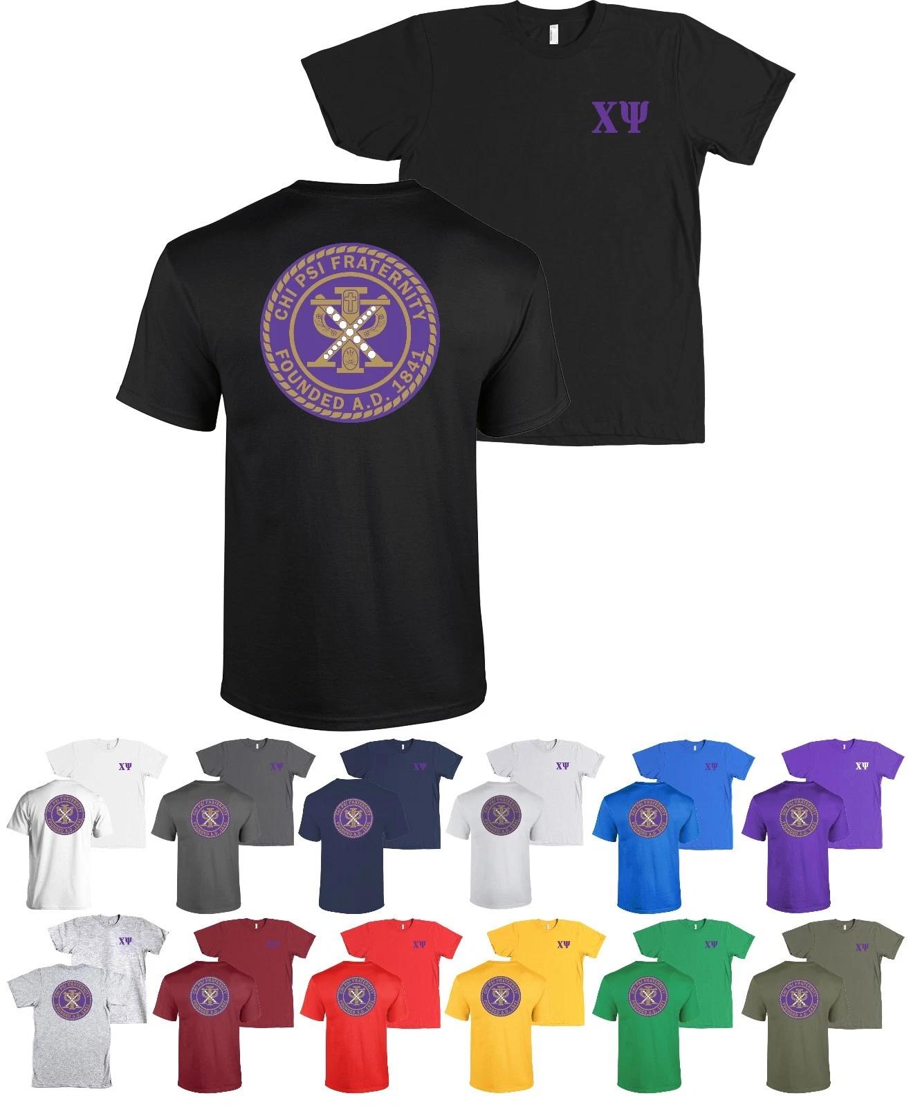 Chi Psi Fraternity Bella + Canvas Shirt Coat of Arms Seal - NEW S