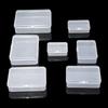 10Pcs Rectangular Transparent Plastic Box Jewelry Card Stationery Storage Box Small Item Storage Box