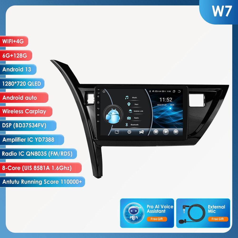 OSSURET Carplay 4G 10,1palcový autorádio s inteligentním systémem Android pro Toyota Corolla Auris 2013 - 2016 GPS stereo inteligentní obrazovka Bluetooth RDS