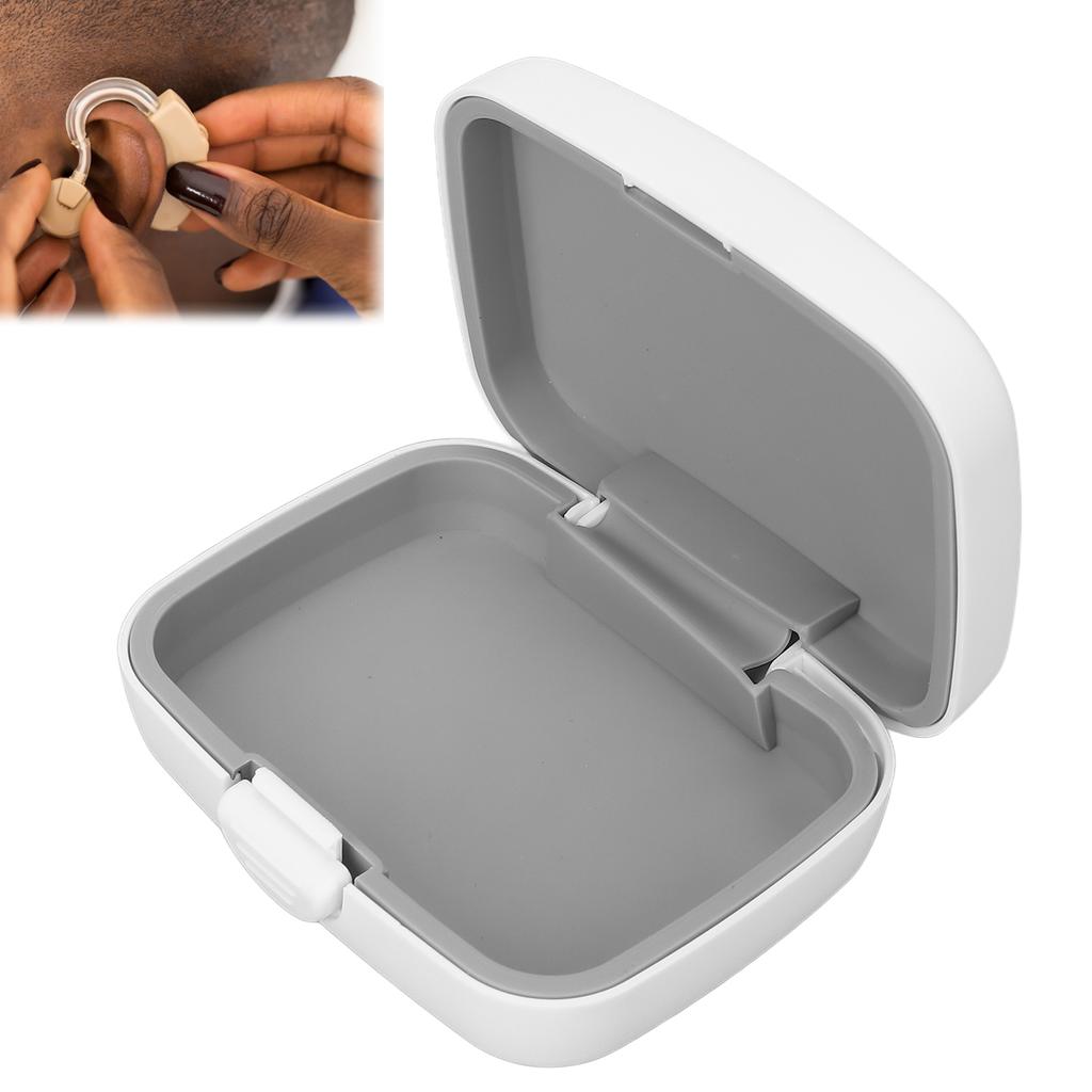 Hearing Aid Case Portable Hearing Aid Hard Protective Hard Storage Box Organizer for Sound Amplifier