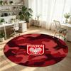 Poland Football Printed Round Crystal Velvet Rug Soft Non Slip Floor Carpet For Bedroom Holiday Gift