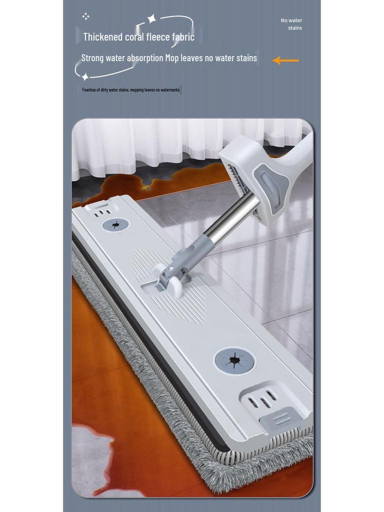 Foldable Flat Wet/Dry Mop with Bucket - Hands-Free, Free Shipping