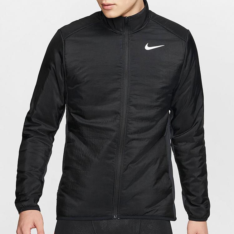 Nike Casual Sports Stand Collar Zip-Up Cotton Jacket Men Outerwear Black BV4875-010