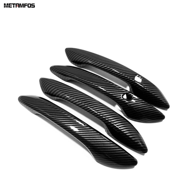 Side Door Handle Cover Trim For Hyundai Sonata 2024 2025 2026 Carbon Fiber Protection Sticker Exterior Accessories Car Styling