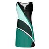 Women's Casual Dress Geometry Button Print V Neck Fashion Outdoor Street Sleeveless Loose Fit Summer