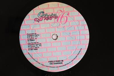 12inch Record MIGHTY DIAMONDS  Danger In Yours Eyes  Fools Rush I NONE GUSSIE 76 Jamaica Reggae Ska  Dub Used