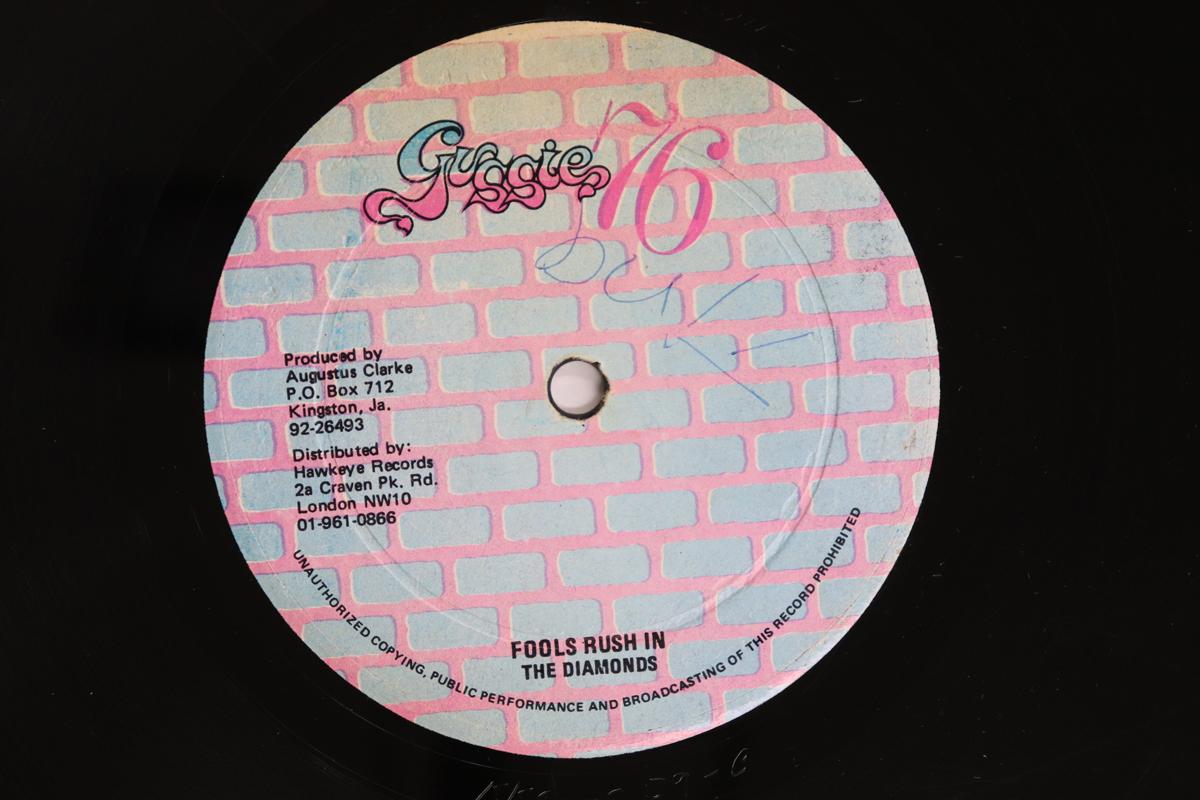 

12inch Record MIGHTY DIAMONDS Danger In Yours Eyes Fools Rush I NONE GUSSIE 76 Jamaica Reggae Ska Dub Used