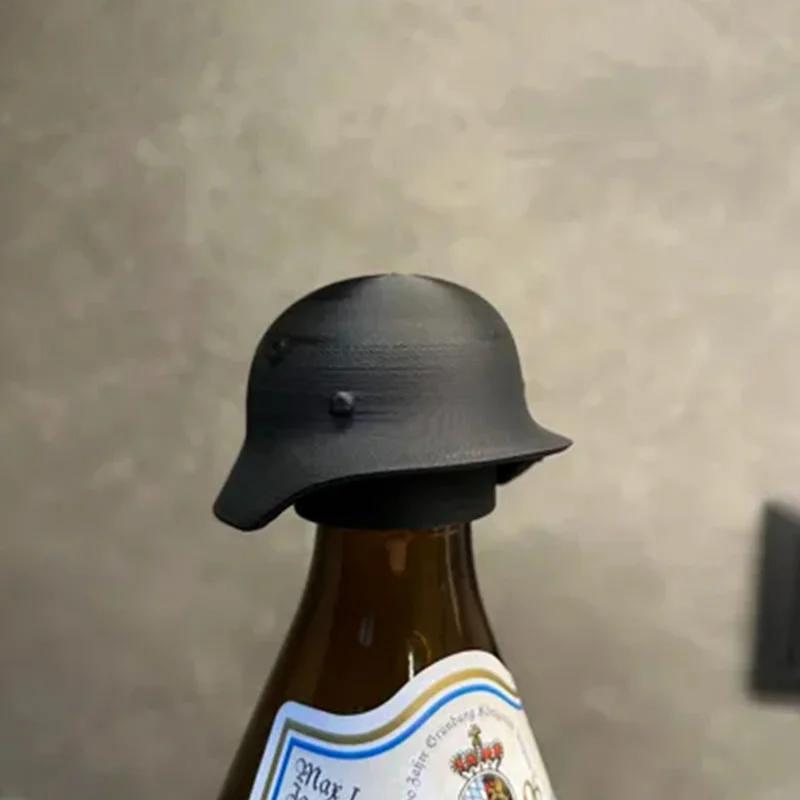 1 Stück 3D-Druck Gasmaske Bierflaschenaufsatz Wiederverwendbarer Neuheit Luftdichter Verschluss zur Likörkonservierung & Staubdichtung