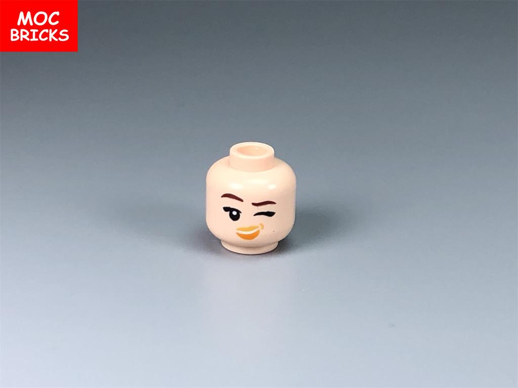 10pcs MOC Bricks Male and Female Figure Head Face Expression DIY Mini Dolls Model Building Blocks Educational Toys