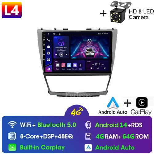 8 CORE Car Radio 2 Din Android 13 For Toyota Camry 40 2007-2011 Autoradio Multimedia Blu-ray IPS Screen Navigation GPS Carplay