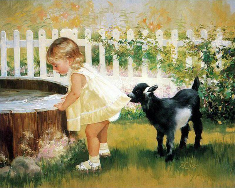 5D DIY Diamond Painting New Landscape Spring Rural House Diamond Embroidery Cross Stitch Flower Branches Dog Animal Rhinestones Mosaic Home Decor