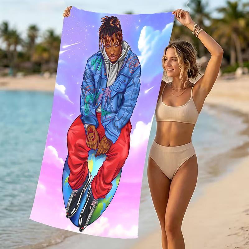 Beach Towel with Juice WRLD Pattern - soft,absorbent,machine washable Lightweight&Modern,swimming,Travel Essentials