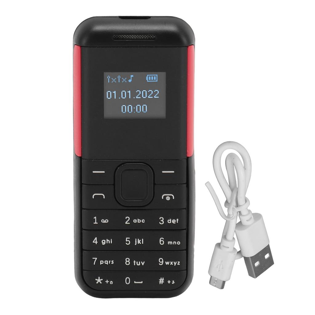 Mini Celular Bluetooth Player de Som Tela de 0,66 polegadas Longo Tempo de Espera Mini Celular 2G Multifuncional para Viagem para Crianças