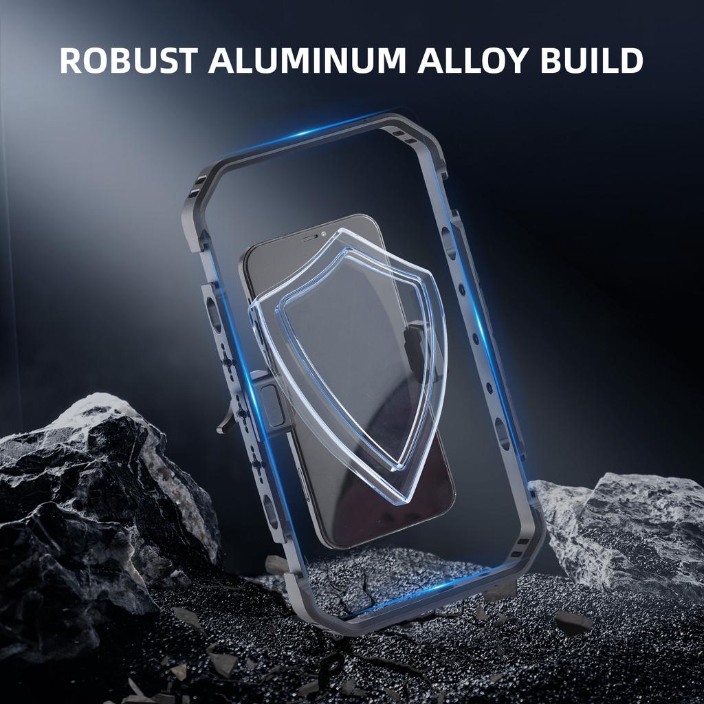 Portable Phone Video Rig Kit Smartphone Stabilizer for Video Recording Universal Phone Cage with Side Handles Cold Shoe