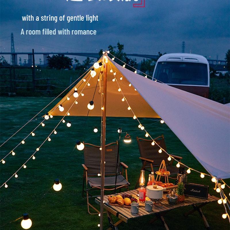 Round LED String Lights: White & Colored Bulbs for Christmas, Holidays, Camping, and More