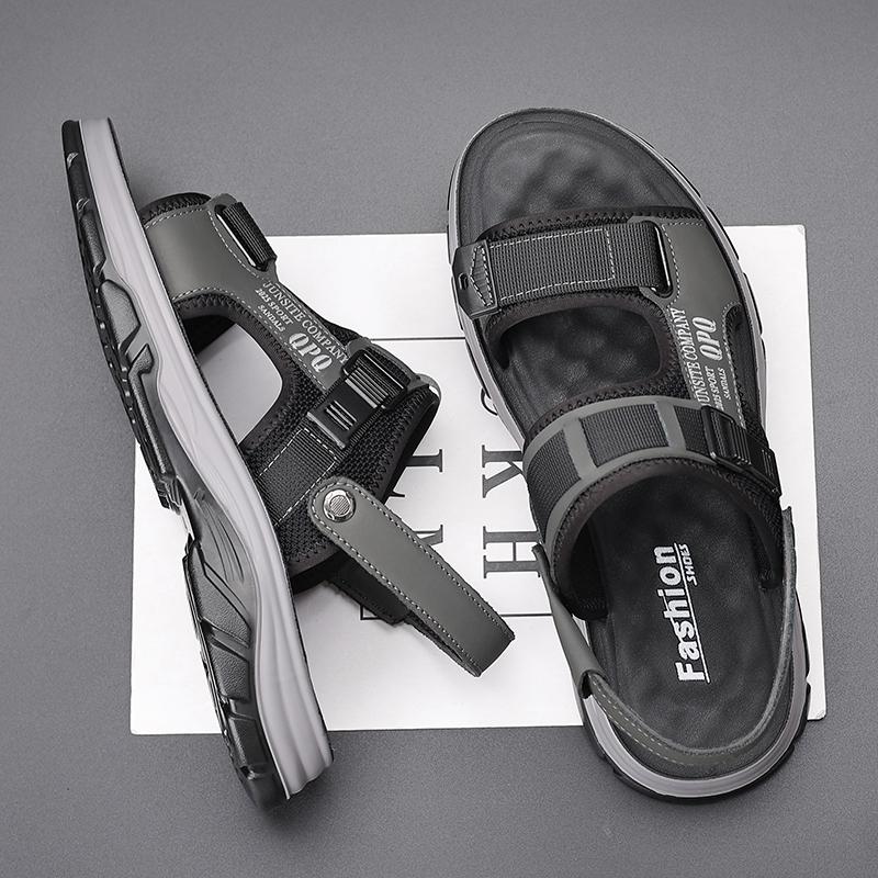 Fashion Open-toe Soft Men's Sandals Comfortable Men Summer Shoes Non-Slip Beach Flats Mens Gladiator Sandals Quick Dry Casual Sneakers