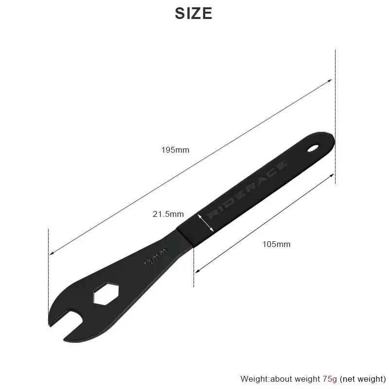 Bicycle Pedal Wrench 15mm Durable For MTB Mountain Bike Hubs Install Remover Removal Spanner Road Cycling Repair Tools