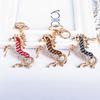 Horse-Shaped Rhinestone Keychain with Carabiner Clip Sparkling Zircon Animal Key Ring for Keys Bags Lucky Symbol for Car Home Decor