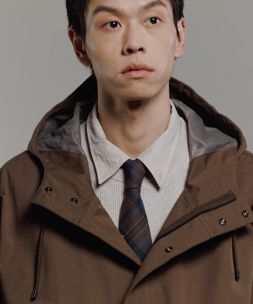 Blankroom 3-Layer Hoodie Parka_Brown
