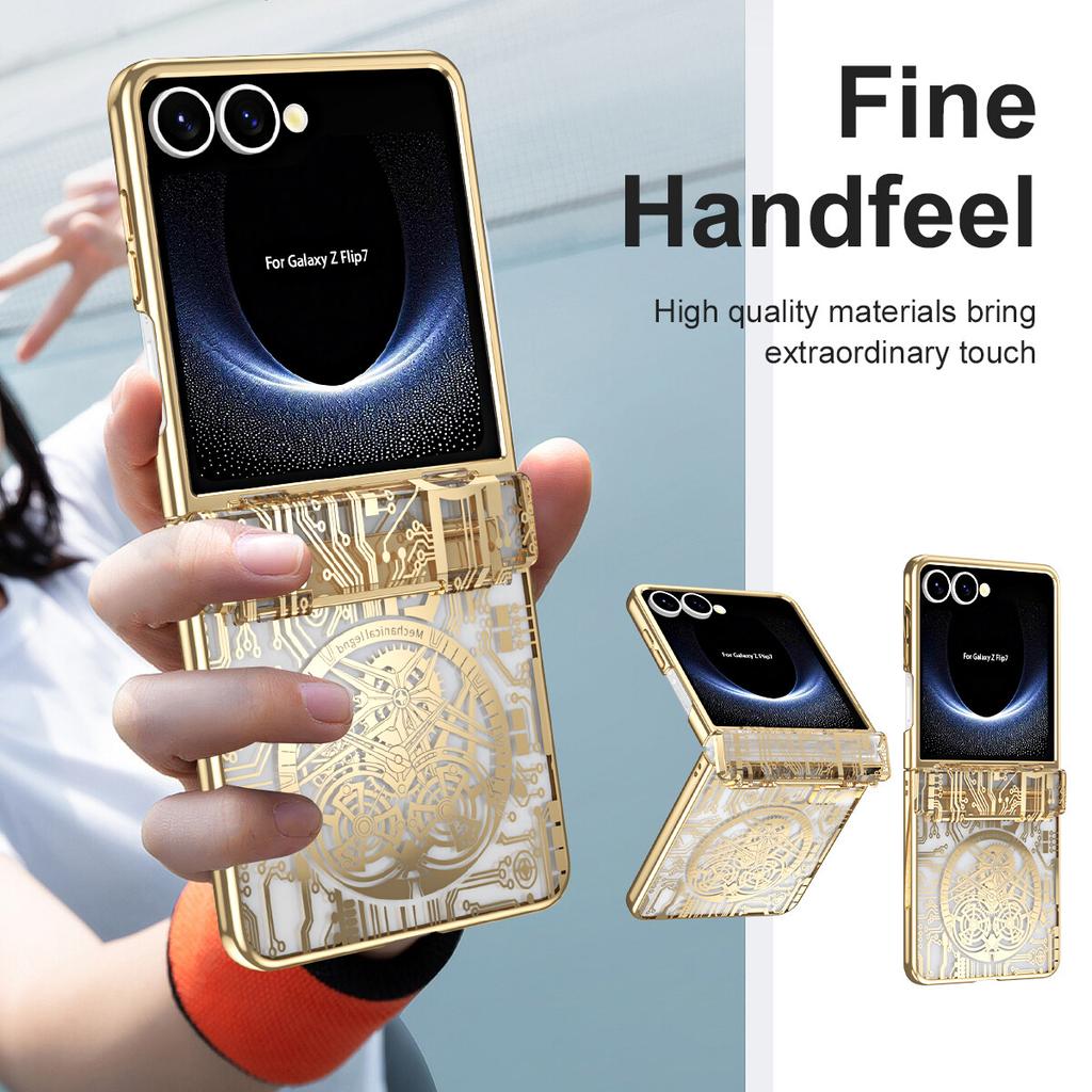Case for Samsung Galaxy Z Flip7 6 5 4 Casing with Hinge Protection PC Slim Shockproof Full Body Drop Protective Cover