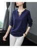 Koszulka damska z długim rękawem w stylu koreańskim, podkoszulka, warstwa bazowa, top, strój dla mamy w średnim wieku, temperamentny, dopasowany krój, modny