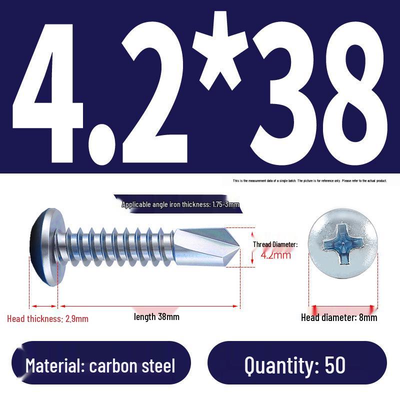 Stainless Steel 304 Phillips Round Head Self-Drilling & Tapping Screws, M3.9/M4.8/M5.5 Swallowtail Bolts