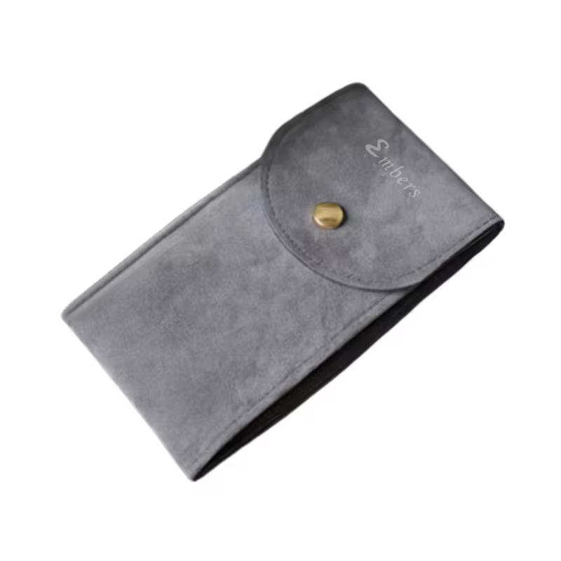 Embers Watch Bag Blue and Black Flannelette Gift Bag Travel Storage Case Durable Portable Watch Dust Protection Case