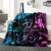 1Pc Jinx Neon Future Warrior Blanket Soft Throw Blanket For Home Bedroom Bed Sofa Travel Office Solid Christmas Blanket
