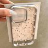 Coque Transparente Électroplaquée avec Imprimé Floral Coréen pour Apple iPhone 15/14 Pro Max/13/12/11 - Modèle Féminin
