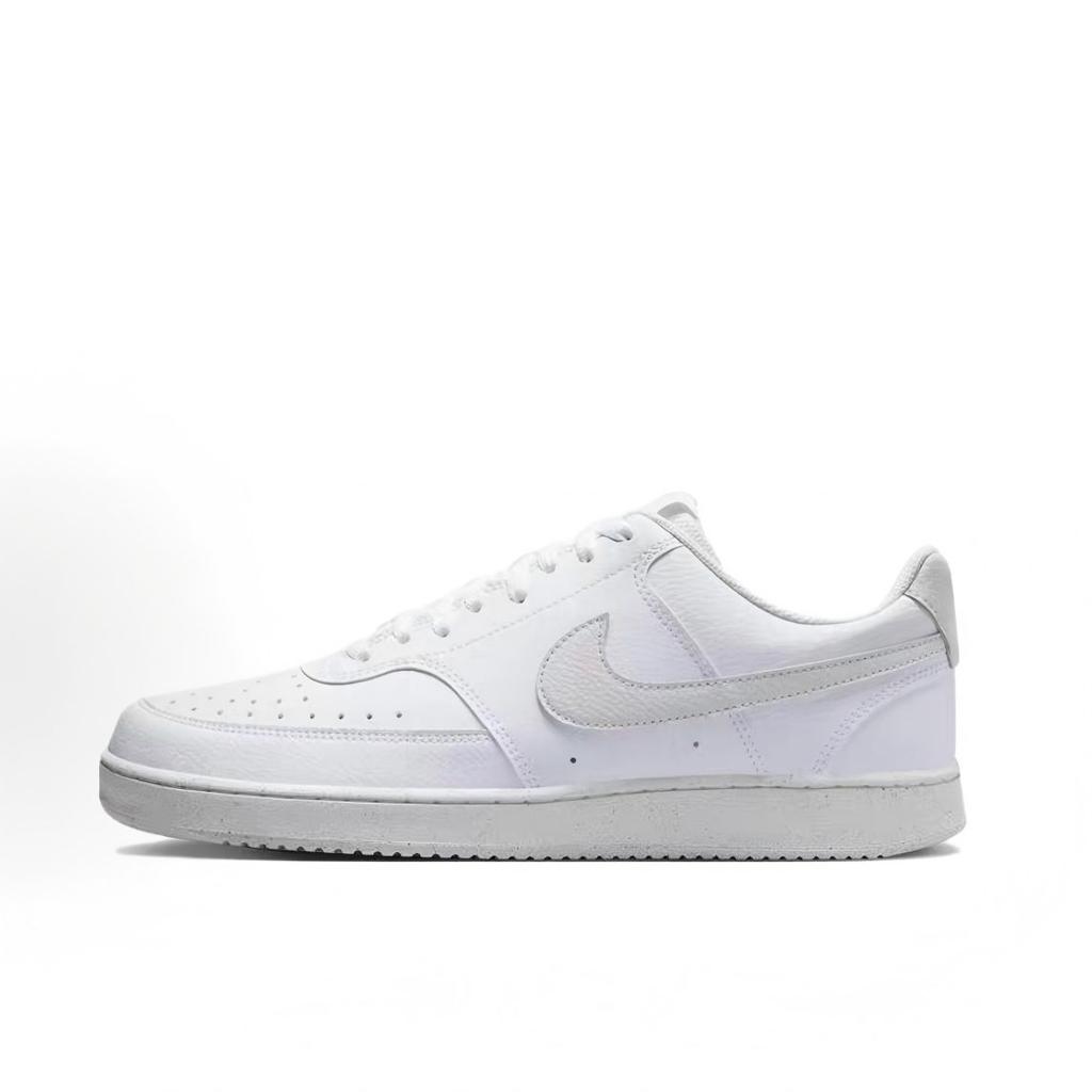 Nike Court Vision Dream Curtain Shadow, Special Shopping Bag Leather Low Top Skateboard Shoes Unisex White Gray Blue DH2987-117(Team1495-BOX)