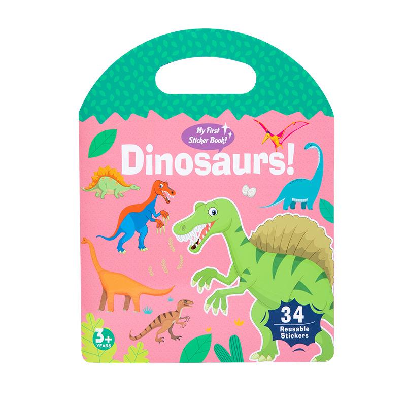 Wooden Children'S Early Education Portable Jelly Sticker Theme Puzzle Quiet Sticker Book Baby Enlightenment Learning Educational Toys