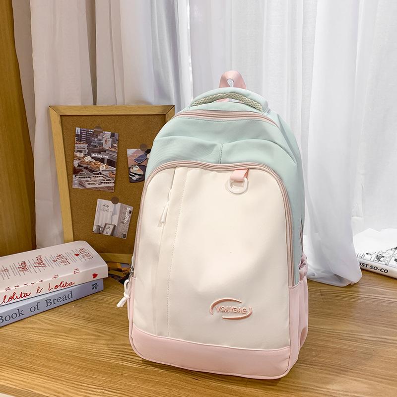 New high-value schoolbag ins niche casual large-capacity backpack, Korean version backpack for junior and high school students