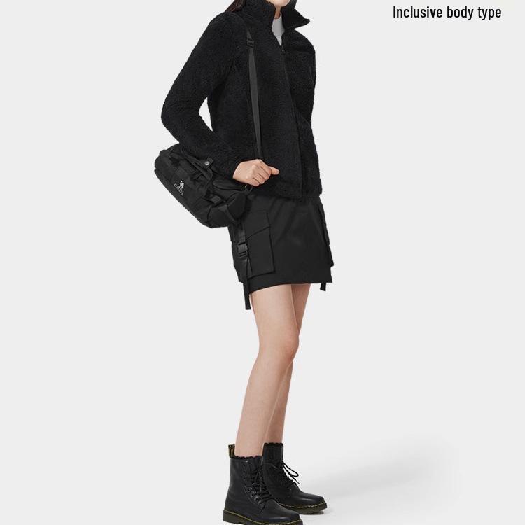 Plus Size Women's Fleece Jacket - Unisex Korean Style Thickened Hoodie for Autumn Winter