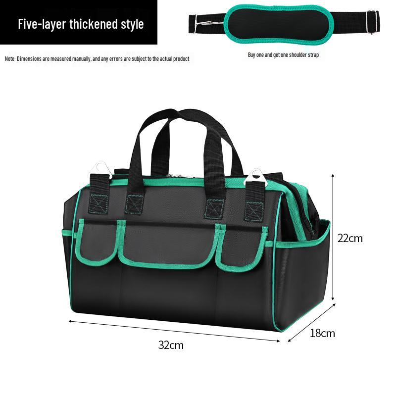 Heavy-Duty Waterproof Tool Bag - Durable, Multi-Functional, and Portable for Carpenters and Electricians