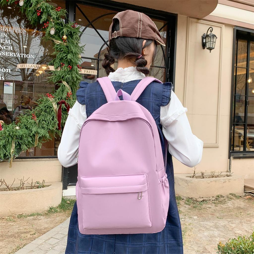 Casual Large Capacity Backpack Fashionable Girls Color College Student Backpack Travel Backpack
